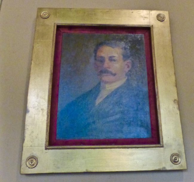 Portrait of Colonel Green inside Castle Green Pasadena