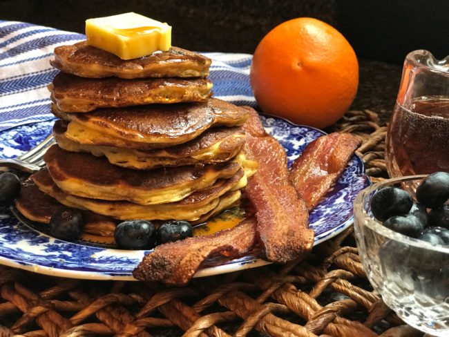 Blueberry Buttermilk Pancakes Recipe with Grand Marnier