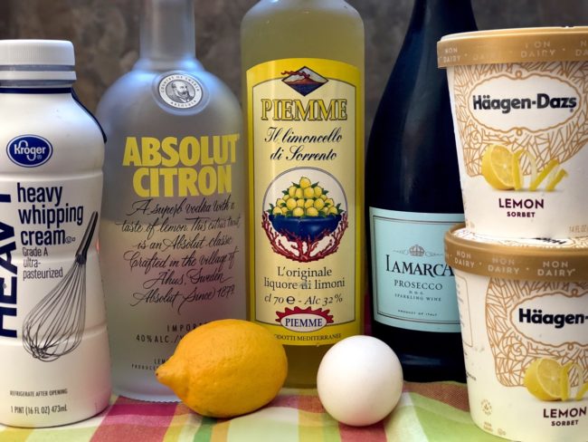 lemon sorbet prosecco cocktail ingredients