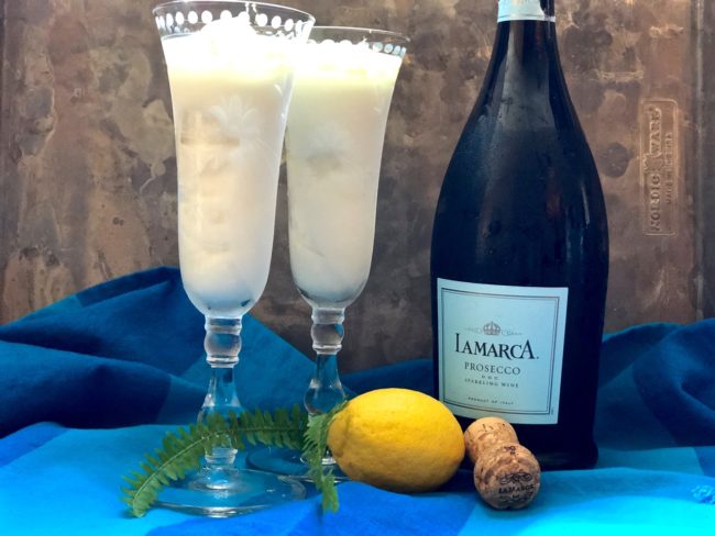 lemon sorbet prosecco cocktail