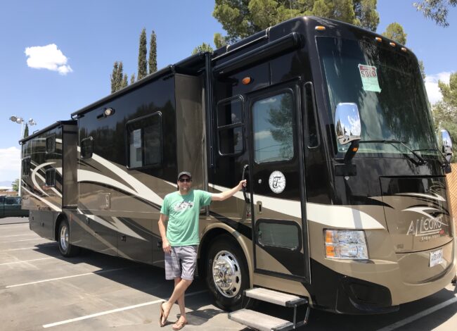 Friend Tyler Next to his Motorhome