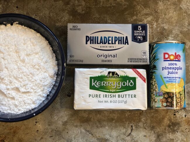 Pineapple Cream Cheese Frosting Ingredients