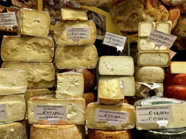 more cheese blocks at the market