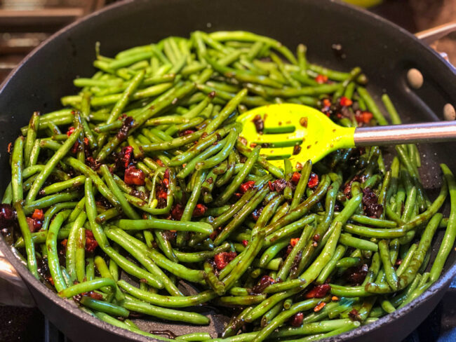 cooking the green beans
