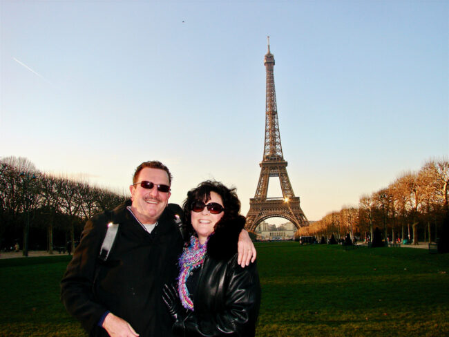 Tom & Tracy in front of Eiffel Tower