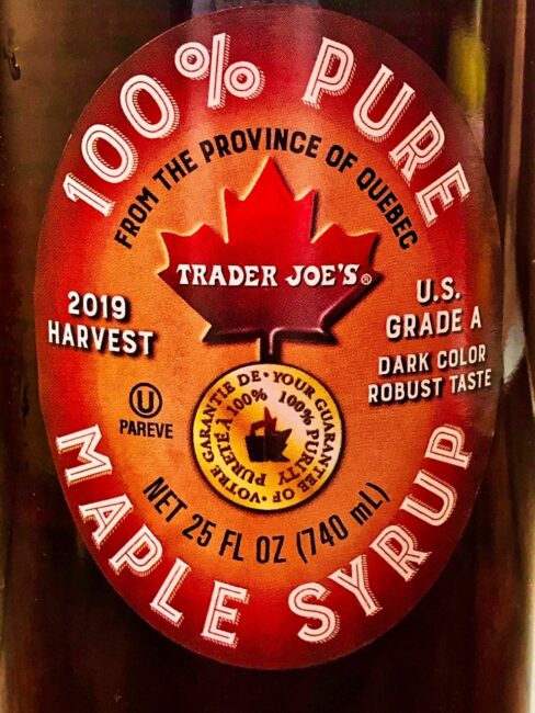 Trader Joes Canadian Maple Syrup