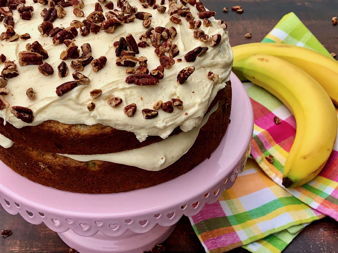 Banana Cake with Maple Buttercream Frosting