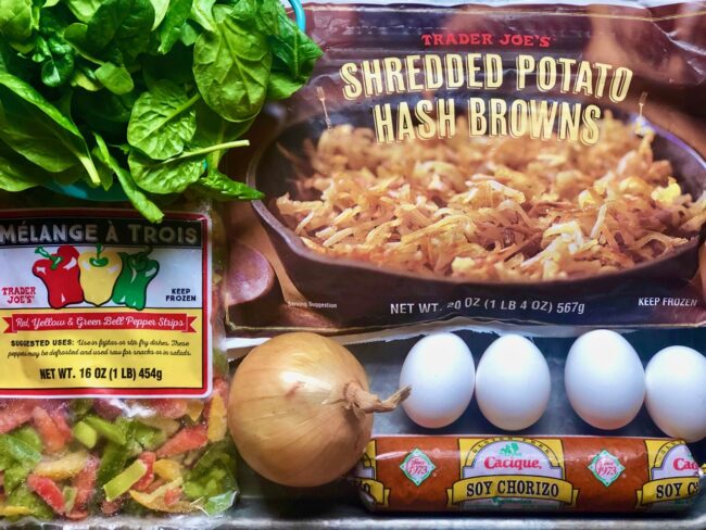  Potato, Soy Chorizo and Veggie Hash with Eggs Ingredients