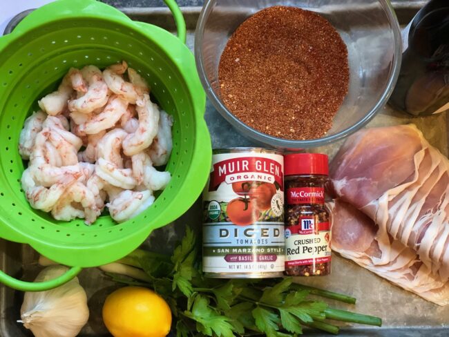 Additional Spanish Style Shrimp Ingredients